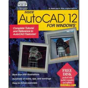 Book Inside AutoCAD 12 for Windows Complete Tutorial Reference Exercises Notes Floppy [14 KB]