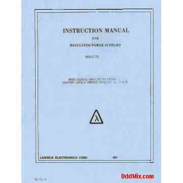IM-71-D High Voltage Adjustable Lambda Regulated Power Supplies Instruction Manual [5 KB]