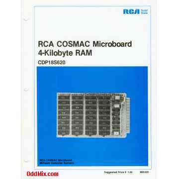 MB-620 CDP18S620 RCA COSMAC Microboard 4-Kilobyte RAM User Manual [9 KB]
