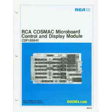 MB-640 CDP18S640 RCA COSMAC Microboard Control and Display Module User Manual [9 KB]