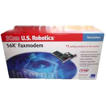Modem Card PC ISA Fax Data 56K V.90 V.80 3COM US Robotics Sportster 5687 Video [8 KB]
