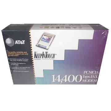 Modem PCMCIA FAX Data AT&T KeepInTouch 14.4KBps V.32 V.42 Standards 16550 UART [7 KB]