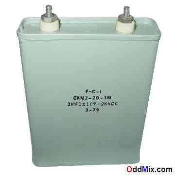 Capacitor 3 uF 2 kVDC High Energy Military Grade Hermetic Package [6 KB]