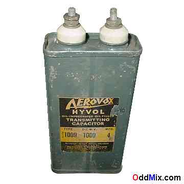 Capacitor 4 uF 1 kVDC Transmitting Aerovox Condenser Military Grade [9 KB]