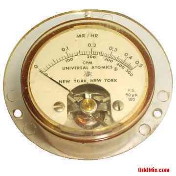 Ammeter 50 uAmps FS Precision Geiger Counter Radiation Detector Universal Atomics [11 KB]