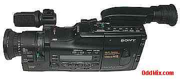 Akai SONY CCD-V90E Handycam Videocamera mit Akai Mikrofon Hama M46 Filter an Bastler 