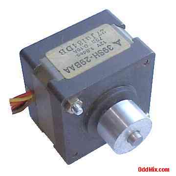 Stepping Motor 1.8 Degree Step 12 VDC Six Wire Matsushita 39SH-29BAA Precision [7 KB]