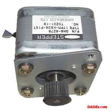 Stepping Motor DC Minebea QH4-4278 Type 17PM-K634-P1ST Gear Four Wire Connector [10 KB]
