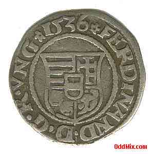 Coin Silver 1536 Hungarian King Ferdinand I Rare Historical Medieval Museum Piece [10 KB]