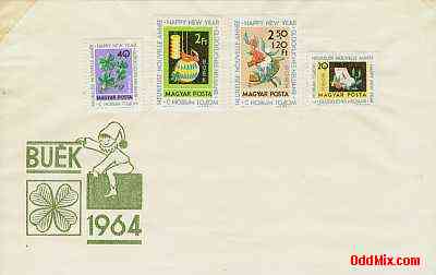 1963 New Year 1964 Uncancelled Partial Set Commemorative Stamped Envelope 2 [9 KB]