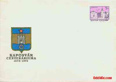1973 City of Kaposvar Centennial Commemorative Uncancelled Stamped Envelope [6 KB]