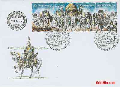 1995 The Arrival of the Hungarians Commemorative First Day Cancellation Cover [18 KB]
