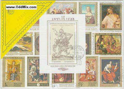 40 Stamps + 1 Blk KF Hungarian Painting.jpg (32 Kbytes)