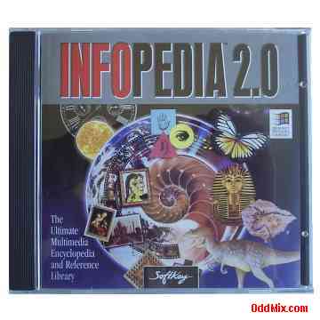 InfoPedia 2.0 Multimedia Encyclopedia Reference Library CD SoftKey Collectible [13 KB]