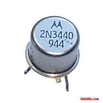 2N3440 Motorola Silicon N-P-N High Frequency Amplifier Transistor Metal TO-5 Package [6 KB]