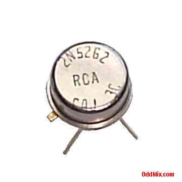 2N5262 RCA Silicon N-P-N 4 Watt Planar Transistor Metal MIL TO-5 TO-31 Package [5 KB]