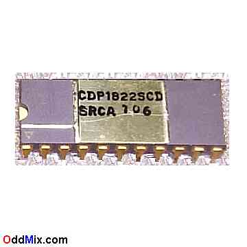 CDP1822SCD 1822 RCA CMOS 256x4 LSI 1K Static RAM Memory TTL Compatible Historic IC [9 KB]