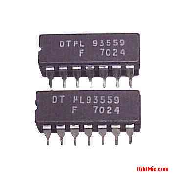 DTuL93559 Digital IC Fairchild DTL Diode Transistor Logic Hex Inverter Vintage 1970 [7 KB]