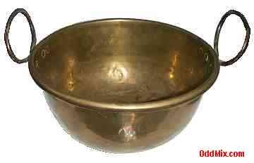 Pastry Chef's Bowl Antique European Solid Brass [5 KB]