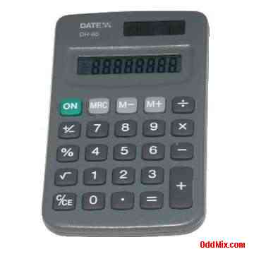 Datexx DH-60 Basic plus Square Root Solar Pocket Calculator [10 KB]