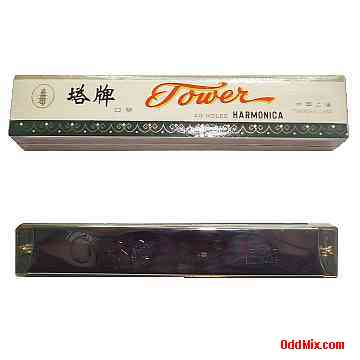 Harmonica Musical Instrument 48 Holes Brass Reeds Tower Three Octaves Plus Collectible [8 KB]