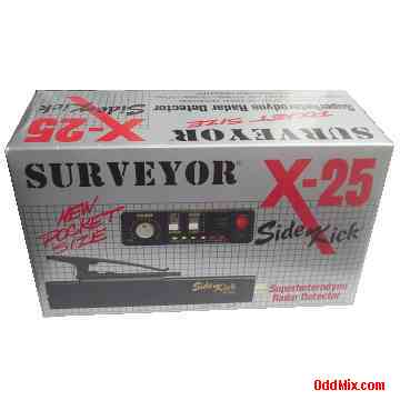 Surveyor X-25 SideKick Superheterodyne Radar Detector Advanced Precision Assembly [9 KB]