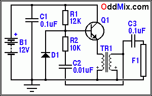 Figure 2. Schematic of Blocking Oscillator Circuit [4 KB]
