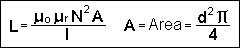 Coil Design Formula l=u(0)u(r)nsqr2A/l A=dsqurePi/4 [1 KB]