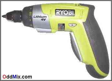 Picture 1. Single Cell Powered Ryobi Power Screwdriver [6 KB]