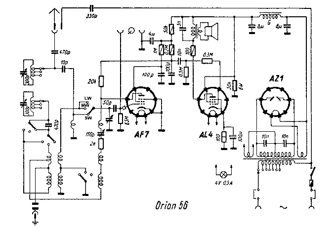 Orion 56 Three Tube Audion Radio 1938 Vintage Restoration Data Schematic Page 2 [12 KB]