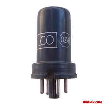 0Z4 Full-Wave High Voltage Gas Rectifier Electronic Delco Metal Vacuum Tube [5 KB]