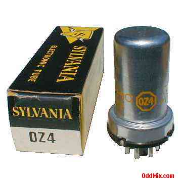 0Z4 Full-Wave High Voltage Gas Rectifier Electronic Sylvania Metal Vacuum Tube [11 KB]