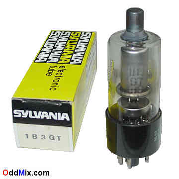 1B3GT Half-Wave High Voltage 30 KV Diode Rectifier GE Electronic Tube [11 KB]