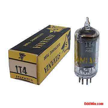 1T4 Remote Cutoff Pentode Battery Type Sylvania Glass Vacuum Electronic Tube [9 KB]
