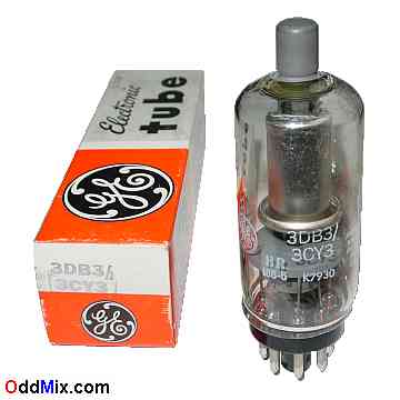 3DB3/3CY3 Half-Wave High Voltage 38 KV Diode Rectifier GE Electronic Vacuum Tube [11 KB]