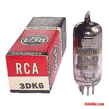 3DK6 Sharp-Cutoff Tetrode Class A Amplifier Miniature RCA Electron Vacuum Tube [13 KB]