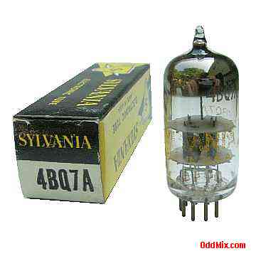 4BQ7A Medium-Mu Twin Triode RF Amplifier Miniature Sylvania Electronic Vacuum Tube [11 KB]