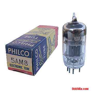 5AM8 Diode-Sharp-Cutoff Pentode Miniature Philco Radio Electronic Vacuum Tube [9 KB]