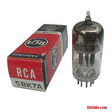 5BK7A Medium-Mu Twin Triode Oscillator RCA Radiotron Electron Vacuum Tube [8 KB]