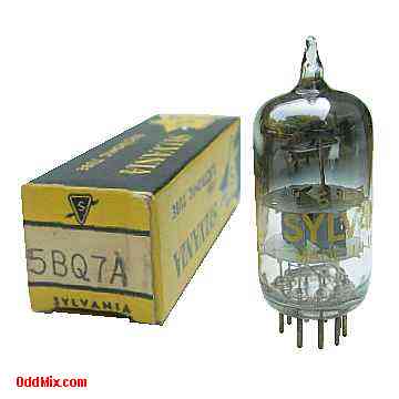 5BQ7A Medium-Mu Twin Triode Miniature Sylvania Oscillator Electronic Vacuum Tube [8 KB]