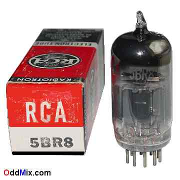 5BR8 Medium-Mu Triode Sharp-Cutoff Pentode RCA Radiotron Magnavox Electronic Vacuum Tube [12 KB]