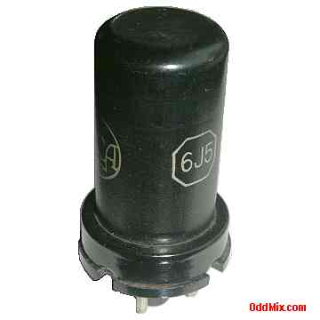 6J5 RCA Radiotron Medium-Mu Triode VHF RF Amplifier Metal Electronic Vacuum Tube [6 KB]