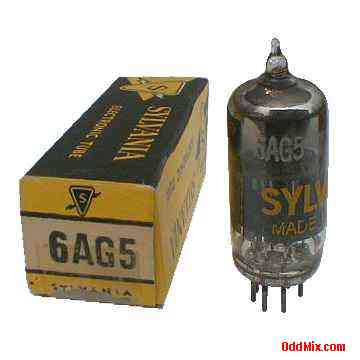 6AG5 Sharp Cutoff Pentode RF Amplifier Miniature Sylvania Electronic Vacuum Tube [8 KB]