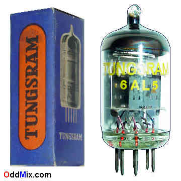 6AL5 Twin Diode High-Perveance Tungsram RF Detector Rectifier Electron Vacuum Tube [16 KB]