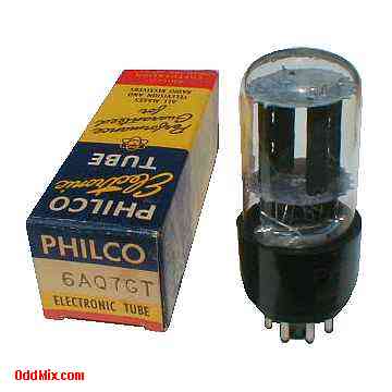 6AQ7GT Twin Diode High-Mu Triode Class A Amplifier Philco Electronic Vacuum Tube [12 KB]