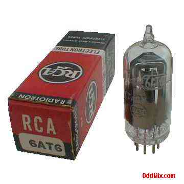 6AT6 Twin Diode High-Mu Triode Amplifier RCA Radiotron Electron Vacuum Tube [10 KB]