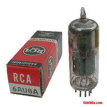 6AU8A Medium-Mu Triode Sharp-Cutoff Pentode RCA Radiotron Electron Vacuum Tube [11 KB]