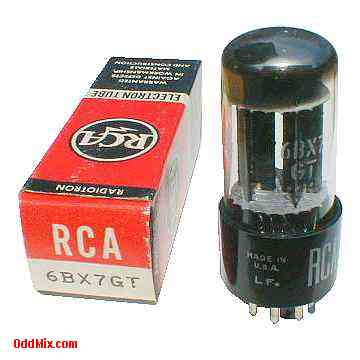 6BX7GT Medium-Mu Twin Triode Power Amplifier RCA Radiotron Electron Vacuum Tube (13 KB)