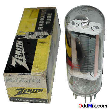 6CG3/6CE3/6CD3 Half-Wave Vacuum Rectifier GE High Current 5 KV Electronic Tube [14 KB]