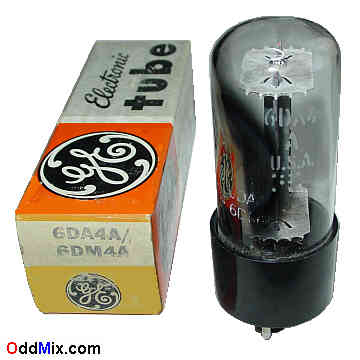 6DA4A/6DM4A Half-Wave Vacuum Rectifier High Voltage GE Electronic Tube [14 KB]